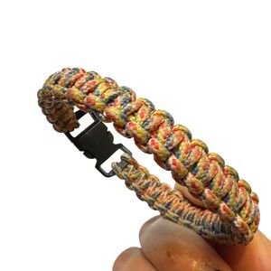 $3 BUNDLE ITEM Multicolor Paracord Survival Bracelet Tactical Outdoor Buckle